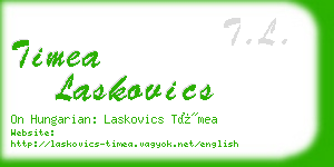 timea laskovics business card